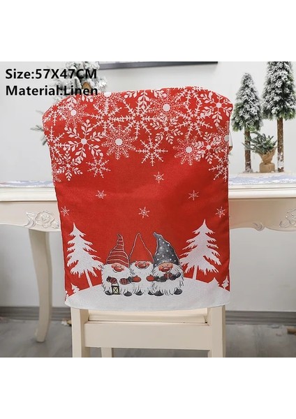 6-Kırmızı Santa Kar Noel Gnome Sandalye Kapak Merry Christmas Süslemeleri Ev Için Navidad 2023 Noel Dekor Hediyeler Mutlu Yeni Yıl 2024 Kerst Natale (Yurt Dışından) fiyatları