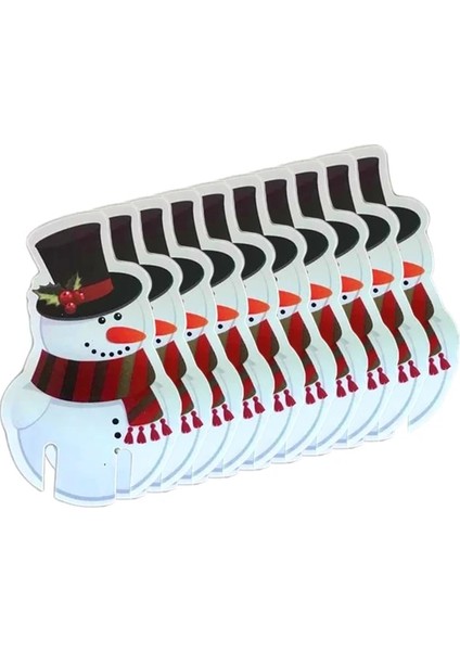 F-10 Adet 10 Adet/takım Noel Fincan Kartı Noel Süslemeleri Ev Için 2022 Noel Baba Şapkası Şarap Bardağı Dekor Süsler Navidad Noel Yeni Yıl 2023 (Yurt Dışından)