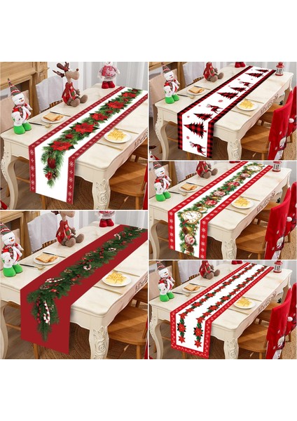 26 Resim Olarak Noel Masa Koşucu Kumaş Merry Christmas Dekorasyon Ev Masa Örtüsü Için Noel Süs Navidad Natal Noel Yeni Yıl Hediyesi 2024 (Yurt Dışından)