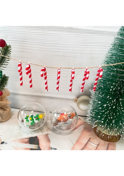 Asılamaz 10 Adet 10 Adet Plastik Noel Kırmızı Beyaz Şeker Kamışı Zanaat Noel Dekorasyon Ev Koltuk Değnekleri Noel Ağacı Süsler Dıy Yeni Yıl (Yurt Dışından)