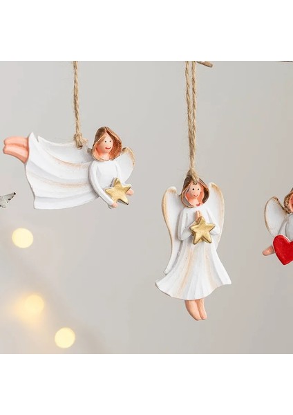 Gösterisi Olarak Charm Noel Melek Süs Beyaz Melek Noel Ağacı Kolye Ev Için Noel Süslemeleri 2023 Yeni Yıl Hediyeleri Noel Natale (Yurt Dışından)