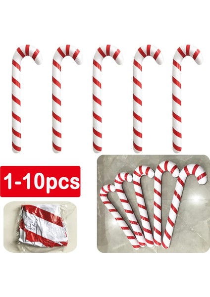 3 Adet 1-10 Adet 90 cm Noel Şişme Noel Baba Baston Baston Balon Noel Dekorasyon Ev Için Noel Ağacı Süsler Hediyeler (Yurt Dışından)