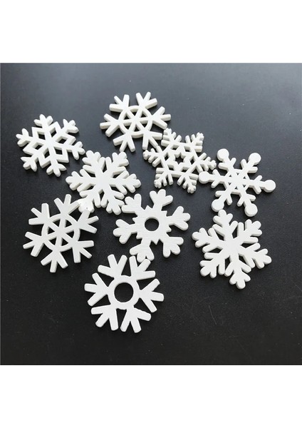 Mix 50 Adet 50 Adet 35MM Mix Şekil Ahşap Beyaz Kar Taneleri Noel Süsleri Noel Ahşap Kolye Yeni Yıl Noel Melek Süslemeleri Ev Için (Yurt Dışından) modelleri