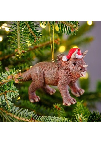 Stil 3 10X10 cm 3D Noel Dinozor Kolye Karikatür Hayvan Noel Şapka Reçine Noel Ağacı Süsler Yeni Yıl Çocuk Oyuncakları Hediye Ev Dekor (Yurt Dışından)