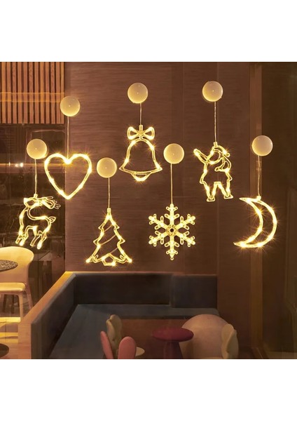 Çan Noel Süsleri Asılı LED Işıkları Yatak Odası Dekorasyon Noel Süslemeleri Ev Pencere Camı Dekorasyon Sıcak Pil (Yurt Dışından) fiyatları