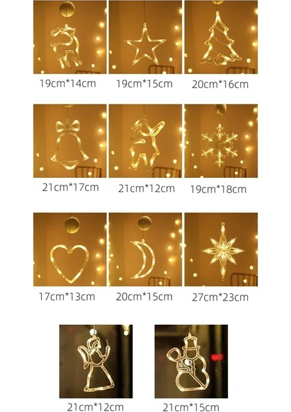 Çan Noel Süsleri Asılı LED Işıkları Yatak Odası Dekorasyon Noel Süslemeleri Ev Pencere Camı Dekorasyon Sıcak Pil (Yurt Dışından) modelleri