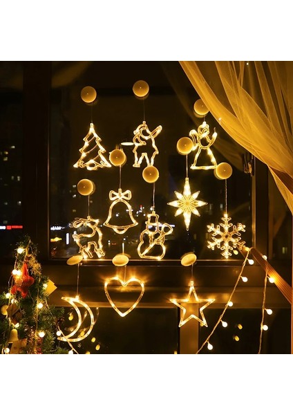 Çan Noel Süsleri Asılı LED Işıkları Yatak Odası Dekorasyon Noel Süslemeleri Ev Pencere Camı Dekorasyon Sıcak Pil (Yurt Dışından) fırsatları