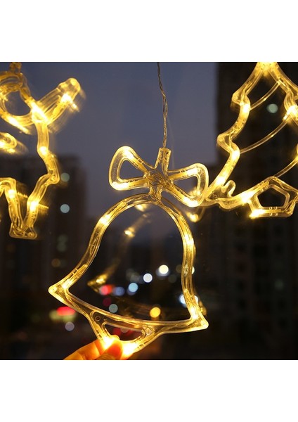 Çan Noel Süsleri Asılı LED Işıkları Yatak Odası Dekorasyon Noel Süslemeleri Ev Pencere Camı Dekorasyon Sıcak Pil (Yurt Dışından) indirimleri