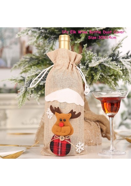 0-Elk 2023 Yeni Yıl Hediyesi Son Gnome Yüzü Olmayan Şarap Şişesi Kapağı Noel Noel Süslemeleri Ev Için Navidad 2022 Yemeği Masa Süsü (Yurt Dışından)