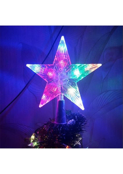 Beyaz Pil Kutusu 2023 Merry Christmas Noel Ağacı Üst Dekorasyon LED Yıldız Işık Dize Kolye Noel Dekorasyon 2022 Yeni Yıl Eid Mubarak (Yurt Dışından)