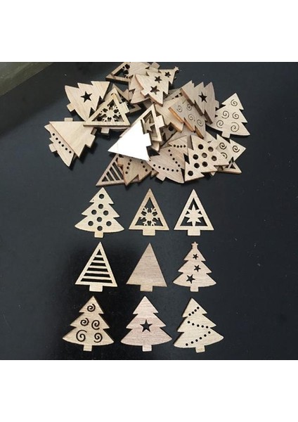 01 50 Adet Doğal Ahşap Noel Süs Kolye Asılı Hediyeler Elk Geyik Kar Tanesi Noel Ağacı Yeni Yıl Partisi Ev Düğün Dekorasyon (Yurt Dışından)