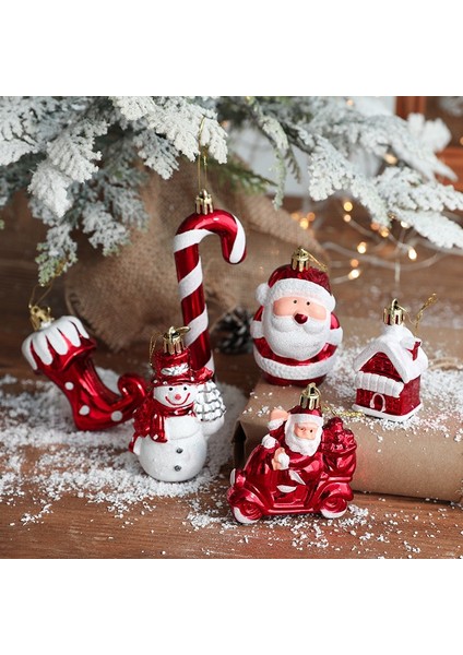 Kırmızı Geyik Noel Süsleri 2 Adet Koltuk Değneği Santa Kardan Adam Elk Noel Ağacı Kolye 2022 Noel Dekorasyon Ev Noel Hediyeleri Için Navidad Dekor (Yurt Dışından)