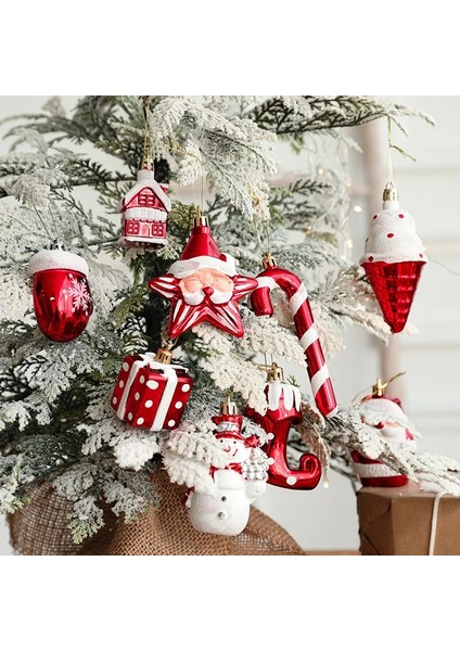 Kırmızı Geyik Noel Süsleri 2 Adet Koltuk Değneği Santa Kardan Adam Elk Noel Ağacı Kolye 2022 Noel Dekorasyon Ev Noel Hediyeleri Için Navidad Dekor (Yurt Dışından)