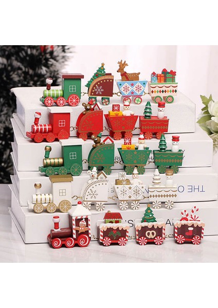 07 Merry Christmas Ahşap Tren Süs Noel Süslemeleri Ev Için Noel Noel Baba Hediye Çocuklar Için Yeni Yıl Noel Partisi Dekoru (Yurt Dışından)