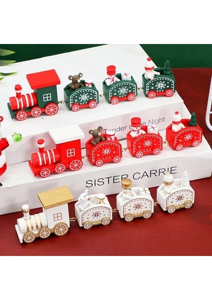 07 Merry Christmas Ahşap Tren Süs Noel Süslemeleri Ev Için Noel Noel Baba Hediye Çocuklar Için Yeni Yıl Noel Partisi Dekoru (Yurt Dışından)