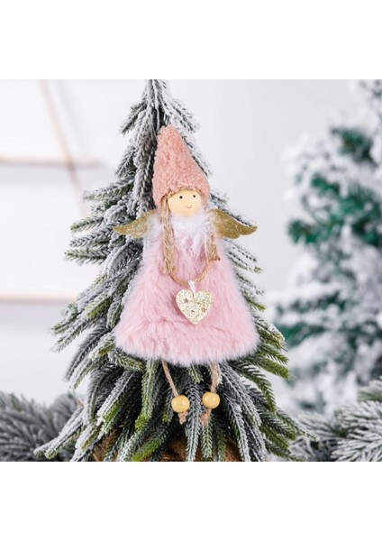 Gri Noel El Yapımı El Sanatları Peluş Melek Kız Bebek Kolye Noel Ağacı Asılı Süsler Noel Hediyesi Oyuncak Süslemeleri Yeni Yıl 2022 (Yurt Dışından)
