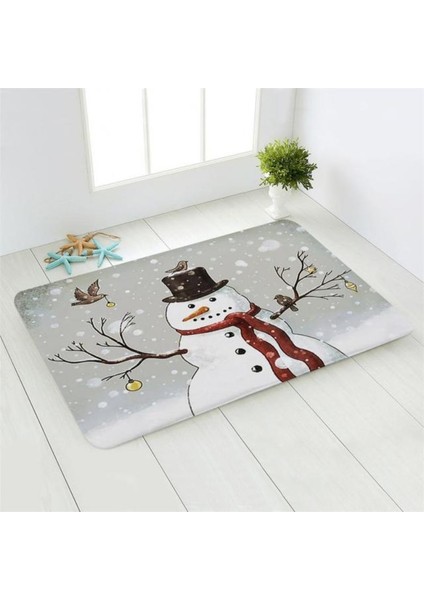 04 Christmasentrance Paspas Yatak Odası Ev Zemin Dekorasyonu Banyo Kaymaz Halı Karikatür Sevimli Noel Baba Noel Hediyesi (Yurt Dışından) modelleri