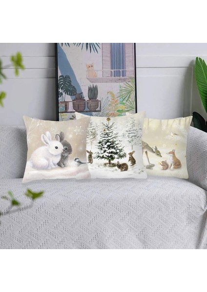 25 Noel Elk Ağacı Minder Örtüsü Merry Christmas Süslemeleri Ev Için 2023 Noel Navidad Doğum Hediyeleri Noel Süs Yeni Yıl (Yurt Dışından)