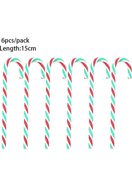 15 Cm-Kırmızı Yeşil Crutc 2023 Yeni Yıl Süsleri 6 Adet/grup Noel Ağacı Süslemeleri Boyalı Icicle Koni Şeker Chrismtas Kolye Noel Navidad Ev Dekor (Yurt Dışından) fiyatları