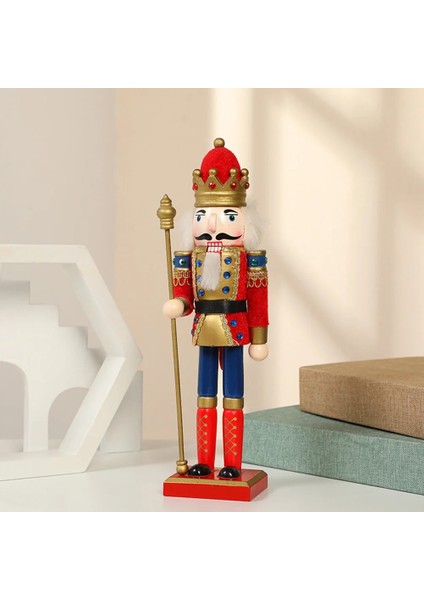 2 Adet 2 Adet/takım 30 cm Noel Fındıkkıran El Boyalı Ahşap Kral Davulcu Asker Kukla El Sanatları Noel Ev Ofis Dekorasyonu (Yurt Dışından) modelleri