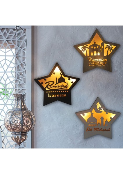 14 Ay Bayram 2022 Ramazan Kareem Dekorasyon Eid Mubarak Ay Yıldız LED Işıklar Decormubarak Müslüman Islam Festivali Parti Dıy Süslemeleri (Yurt Dışından) indirimleri
