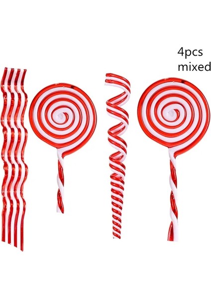 Lolipop Noel Şeker Kamışı Süslemeleri Noel Ağacı Askı Süsleri Koltuk Değneği Lolipop Kolye Ev Noel Yeni Yıl Navidad Hediyeler (Yurt Dışından)