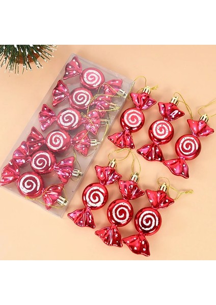 Lolipop Noel Şeker Kamışı Süslemeleri Noel Ağacı Askı Süsleri Koltuk Değneği Lolipop Kolye Ev Noel Yeni Yıl Navidad Hediyeler (Yurt Dışından)