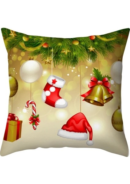 16 45-45 cm Noel Süslemeleri Noel Minder Örtüsü Noel Baba Yastık Kılıfı Kanepe Yastık Kılıfı Ev Dekor Için Yeni Yıl Navidad 2023 45*45 cm (Yurt Dışından)