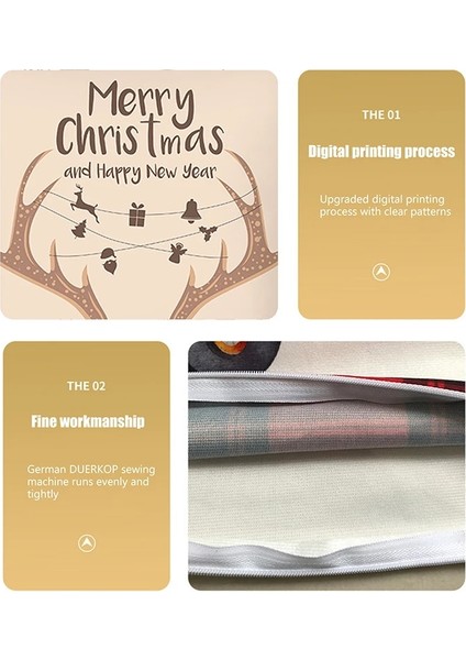 16 45-45 cm Noel Süslemeleri Noel Minder Örtüsü Noel Baba Yastık Kılıfı Kanepe Yastık Kılıfı Ev Dekor Için Yeni Yıl Navidad 2023 45*45 cm (Yurt Dışından) fırsatları