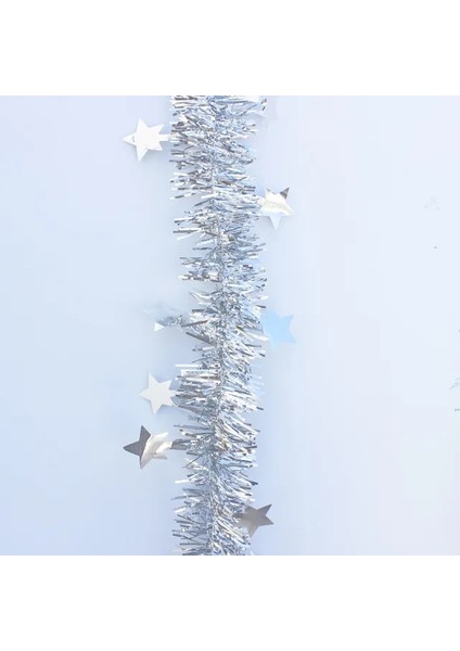 Gümüş 2023 2 M Folyo Tinsel Noel Ağacı Dekorasyon Şeker Çelenk Ev Için Yeni Yıl Süslemeleri Yıldız Folyo Tinsel Noel Dekorasyon (Yurt Dışından)