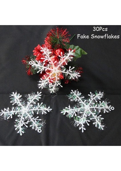 30 Adet Kar Taneleri Beyaz Kar Tanesi Noel Ağacı Kar Taneleri Asılı Noel Ağacı Dekorasyon Kar Taneleri Noel Ev Pencere Dekor Navidad Noel (Yurt Dışından)