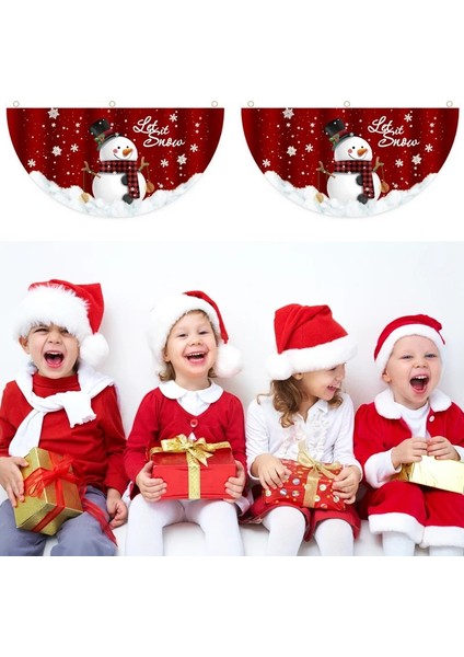 E 90 x 45 cm Noel Açık Fan Şeklinde Bayrak Afiş Noel Dekor Ev Için 2022 Noel Damla Süsleme Noel Navidad Hediye Yeni Yıl 2023 (Yurt Dışından)