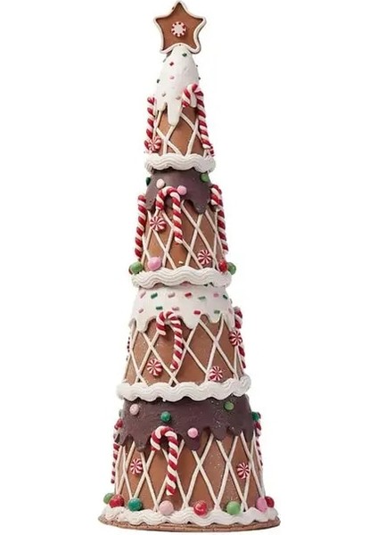 47X16 cm Noel Ağacı Masa Dekorasyon Fondan Çikolata Şeker Kamışı Yılbaşı Ağacı Süslemeleri Noel Masa Üstü Dekor Centerpiece (Yurt Dışından)
