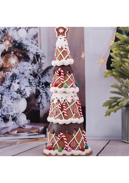 47X16 cm Noel Ağacı Masa Dekorasyon Fondan Çikolata Şeker Kamışı Yılbaşı Ağacı Süslemeleri Noel Masa Üstü Dekor Centerpiece (Yurt Dışından) fırsatları