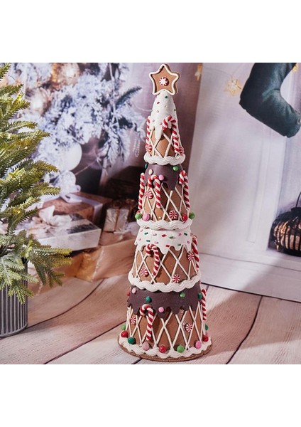 47X16 cm Noel Ağacı Masa Dekorasyon Fondan Çikolata Şeker Kamışı Yılbaşı Ağacı Süslemeleri Noel Masa Üstü Dekor Centerpiece (Yurt Dışından) indirimleri