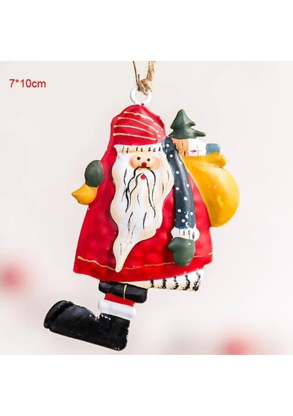 B Noel Baba Metal Noel Kolye Noel Ağacı Süsleri Asılı Metal Süsler Dıy Noel Baba Kardan Adam Parti Çocuk Oyuncakları Hediye Noel Yeni Yıl 2022 (Yurt Dışından)