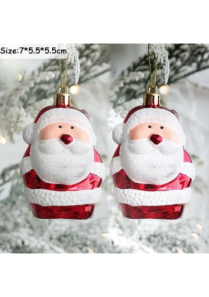 2pcs-J Noel Ağacı Süsler Beyaz Melek Bebek Kar Taneleri Kırmızı Altın Elk Topu Noel Ağacı Asılı Dekorasyon Yeni Yıl 2023 Çocuk Oyuncakları (Yurt Dışından) fiyatları