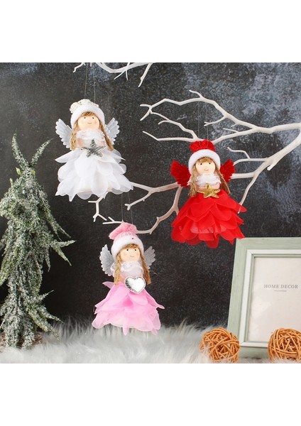 11-Yeşil Kawaii Noel Melek Kız Bebek Kolye Noel Süslemeleri Ev Için 2023 Noel Ağacı Asılı Süsleme Yeni Yıl 2023 Hediyeleri (Yurt Dışından)