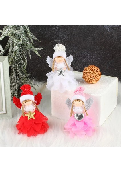 11-Yeşil Kawaii Noel Melek Kız Bebek Kolye Noel Süslemeleri Ev Için 2023 Noel Ağacı Asılı Süsleme Yeni Yıl 2023 Hediyeleri (Yurt Dışından)
