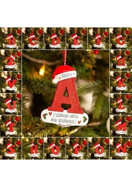 Dıy -L 2023 Noel Ağacı Dekorasyon Mektup Kolye 26 Harfler Ev Tatil Ahşap Kolye Noel Yeni Yıl Dekor Süs Özelleştirilebilir (Yurt Dışından) fiyatları