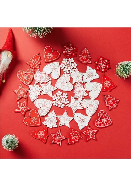 7- Beyaz Ağaç A 10 Adet 5/10 Adet 5 cm Yeni Yıl 2022 Doğal Ahşap Yılbaşı Ağacı Süs Kolye Asılı Hediye Noel Dıy Noel Ev Dekorasyonu Navidad Dekor (Yurt Dışından)