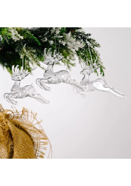 White-5pcs Kar Tanesi Saçağı Bırak Süsler Kristal Noel Ağacı Şeffaf Dekorasyon Kolye Noel Ev Dekorasyonu Navidad 2022 (Yurt Dışından) fırsatları