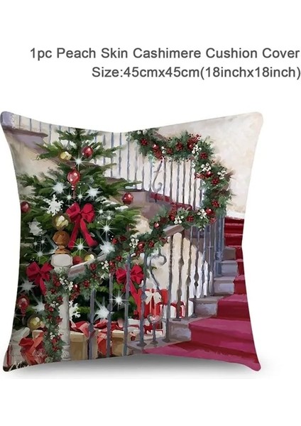 34 Noel Elk Ağacı Minder Örtüsü Merry Christmas Süslemeleri Ev Için 2023 Noel Navidad Doğum Hediyeleri Noel Süs Yeni Yıl (Yurt Dışından)