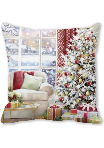 Stil 5 Merry Christmas Süslemeleri Ev Için Noel Minder Örtüsü Noel Süs Yastık Kılıfı Natal Navidad 2022 Yeni Yıl Hediyeleri 45X45 cm (Yurt Dışından)