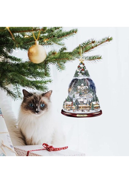 F Noel Akrilik Kardan Adam Noel Ağacı Kardan Adam Askı Süsleri Akrilik Çiftlik Evi Süslemeleri Hediye Etiketleri Kişiselleştirilmiş Kolye (Yurt Dışından)