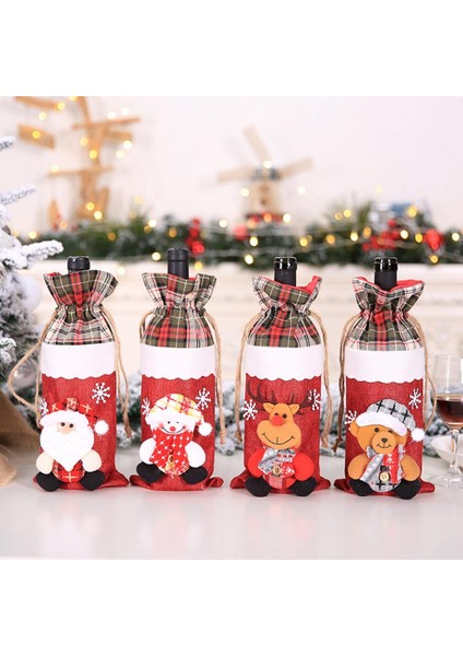 33 Fengrıse Noel Şarap Şişesi Kapağı Noel Süslemeleri Ev Için Noel Baba Noel Süs Masa Süsü 2023 Navidad Hediye (Yurt Dışından)
