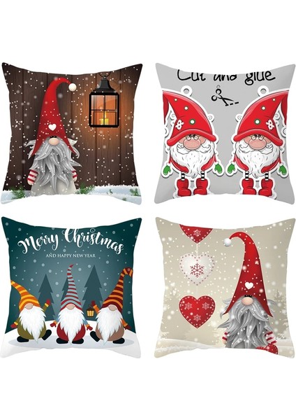 Stil 7 2021 Noel Yastık Kılıfı Baskı Noel Baba Minder Örtüsü Noel Ev Dekorasyonu Için Kanepe Yastıklar Kapak Yeni Yıl Süsleme (Yurt Dışından) fiyatları
