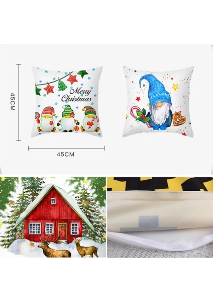 Stil 7 2021 Noel Yastık Kılıfı Baskı Noel Baba Minder Örtüsü Noel Ev Dekorasyonu Için Kanepe Yastıklar Kapak Yeni Yıl Süsleme (Yurt Dışından) indirimleri