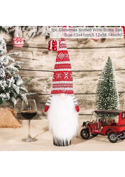 Stil 4 Fengrıse Noel Şarap Şişesi Kapağı Noel Süslemeleri Ev Için Noel Baba Noel Süs Masa Süsü 2023 Navidad Hediye (Yurt Dışından)