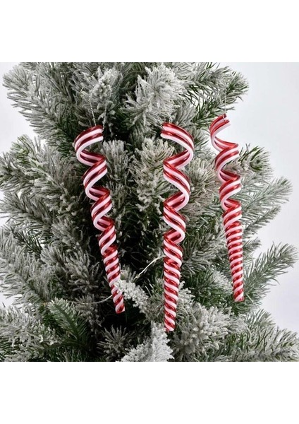 C-1 Adet 1/10 Adet Noel Ağacı Şeker Kamışı Lolipop Kolye Noel Ağacı Askı Süsleri Noel Dekorasyonu Için Noel Partisi Malzemeleri (Yurt Dışından)